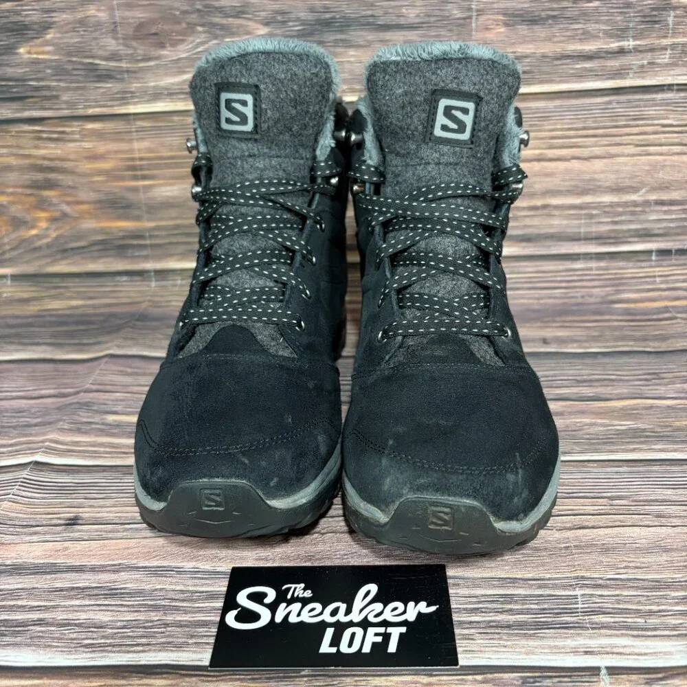 Salomon Ellipse Freeze CS Waterproof Women's Winter Boots Black‎ Suede Size 7